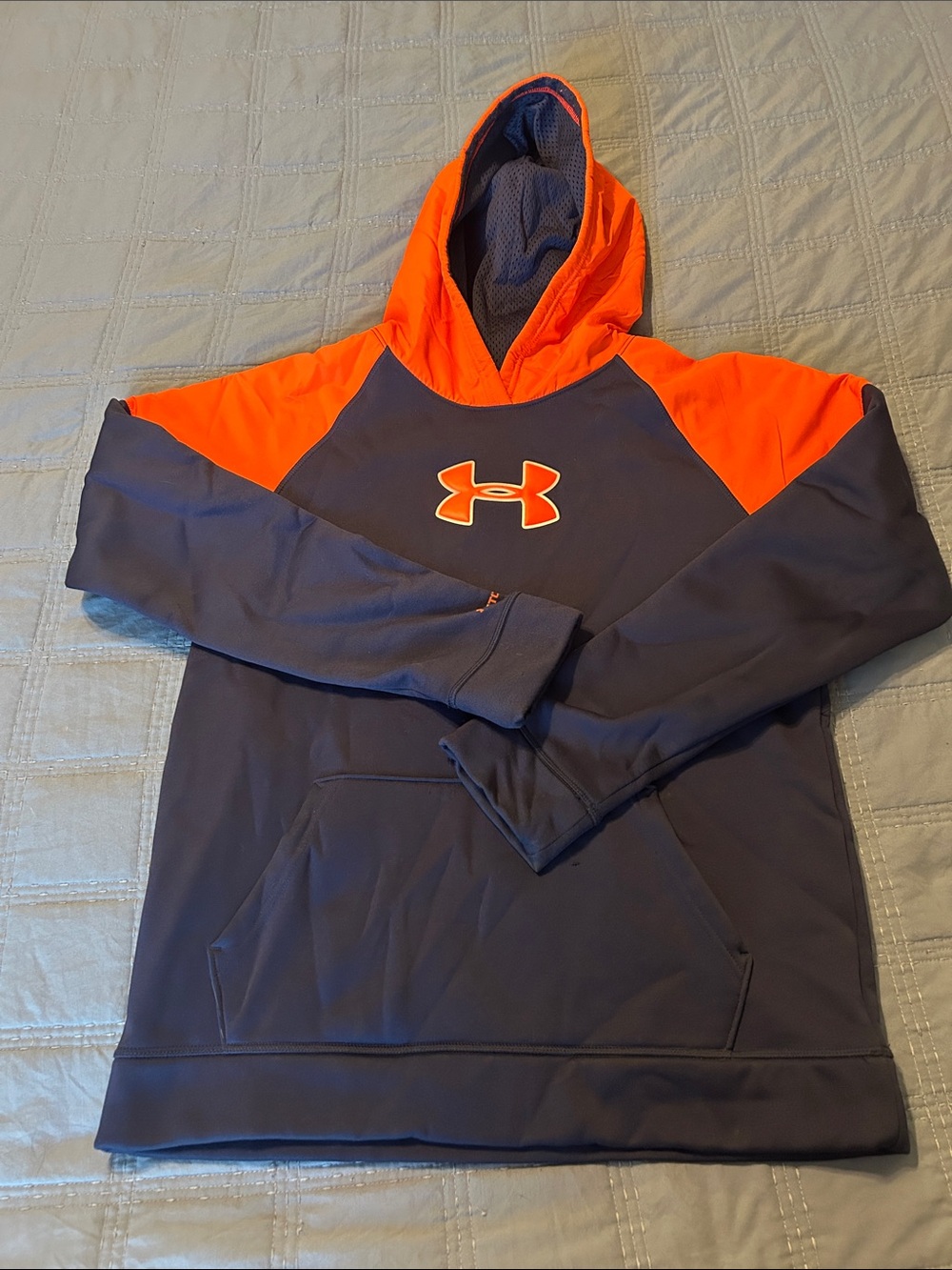 Under Armour Navy and Orange Hoodie Pullover